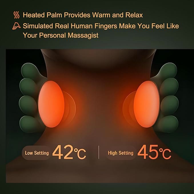 Neck Massager, Electric Neck And Back Massager With Heat - image 4