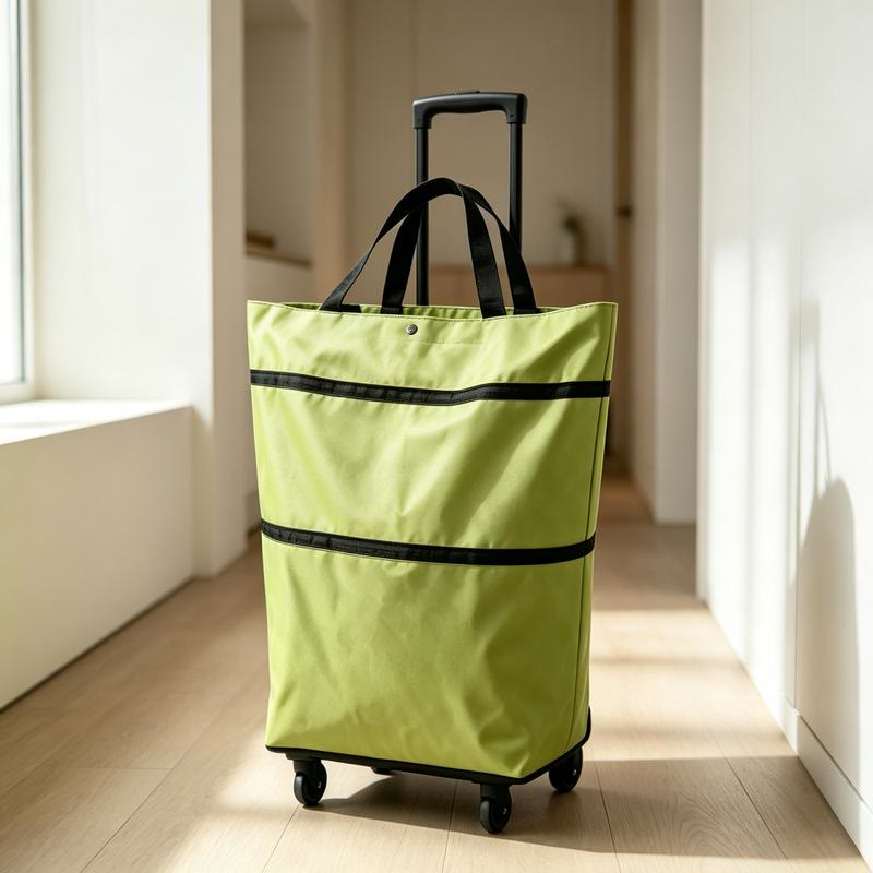 Collapsible Wheeled Shopping Tote, Reusable Grocery Bag, Lightweight Foldable Carry-All for Supermarket & Outings - image 8
