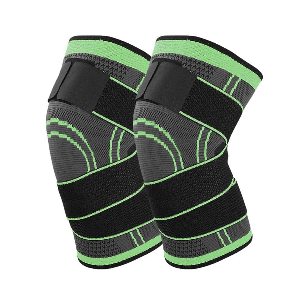 Knee Brace for Knee Pain Relief, Compression Knee Sleeves with Patella Gel Pad & Side Stabilizers - Greenish gray - XXL - A pair - image 12