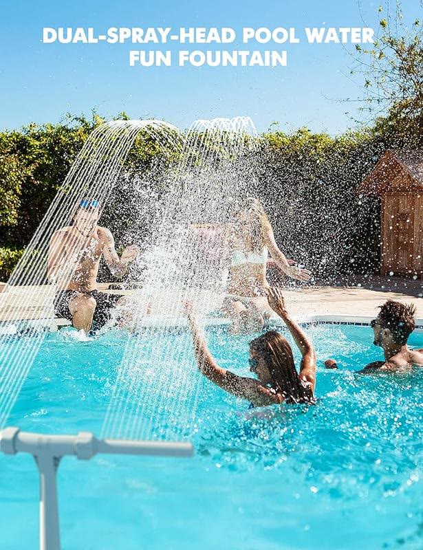 Pool Fountain for Above-Ground & Inground Pools, Outdoor Waterfall Spray - image 10