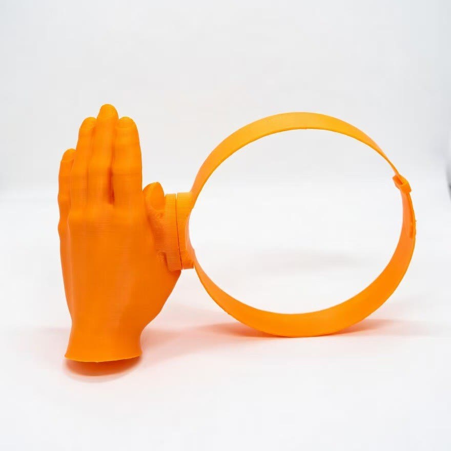 2026 Funny Palm-shaped Sun Hat Empty Top Hat Sun Visor Cap Summer Outdoor Sport - Orange - image 11