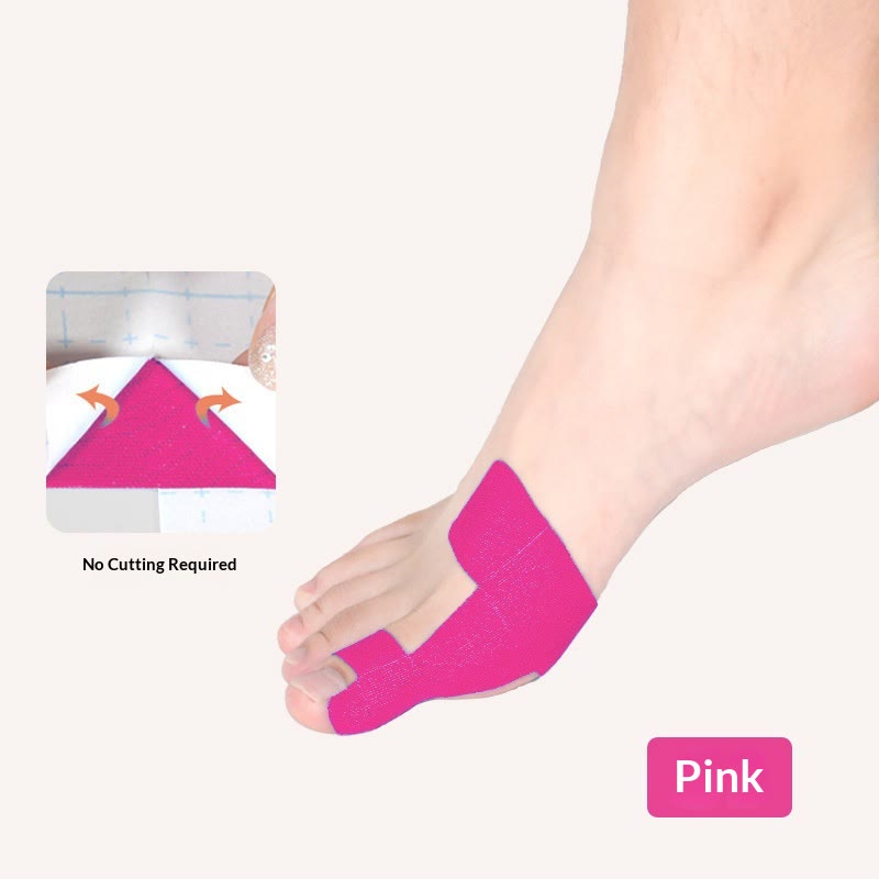 60PCS Pre‑Cut Bunion Corrector Kinesiology Tape, Waterproof Kinesiology Toe Support - Rose - 60PCS - image 12