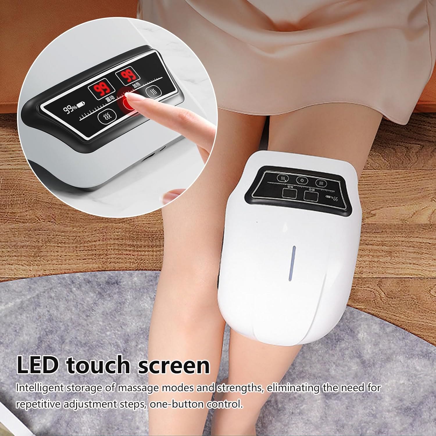 Infrared hot compress therapy device knee massager, home charging vibration massage device - image 7