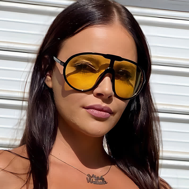 Spykay™ SG60729 One Piece Oversized Aviator Sunglasses - image 5