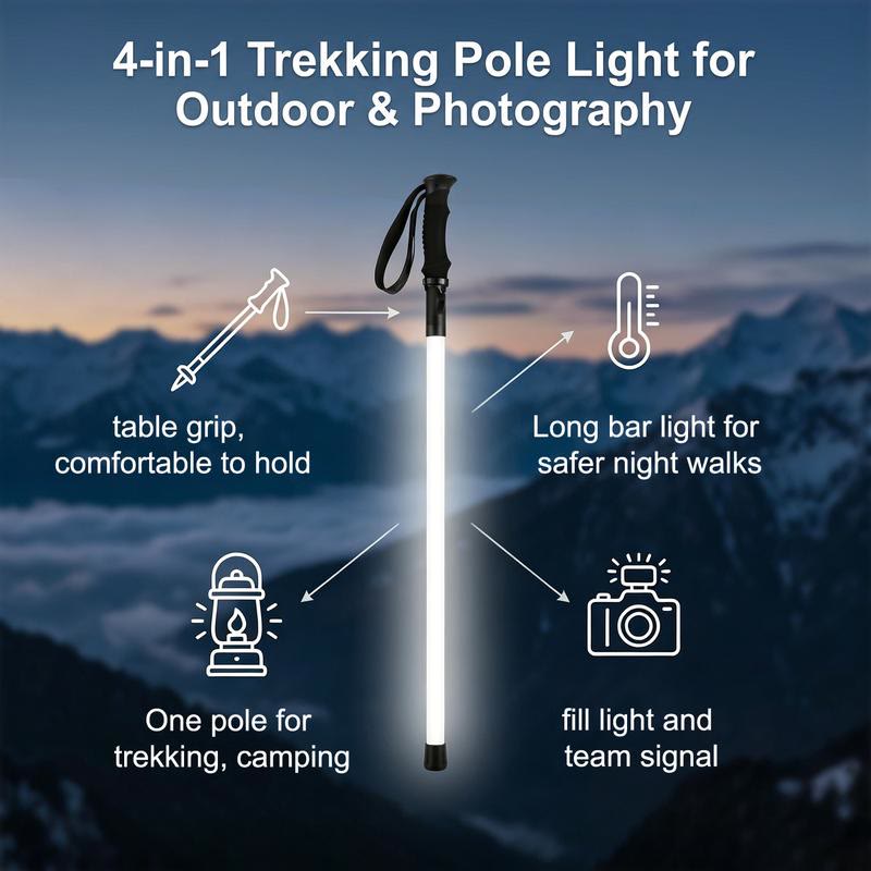 Laser Saber Style Trekking Poles - Built-in LED Light Strip Hiking Sticks - image 3