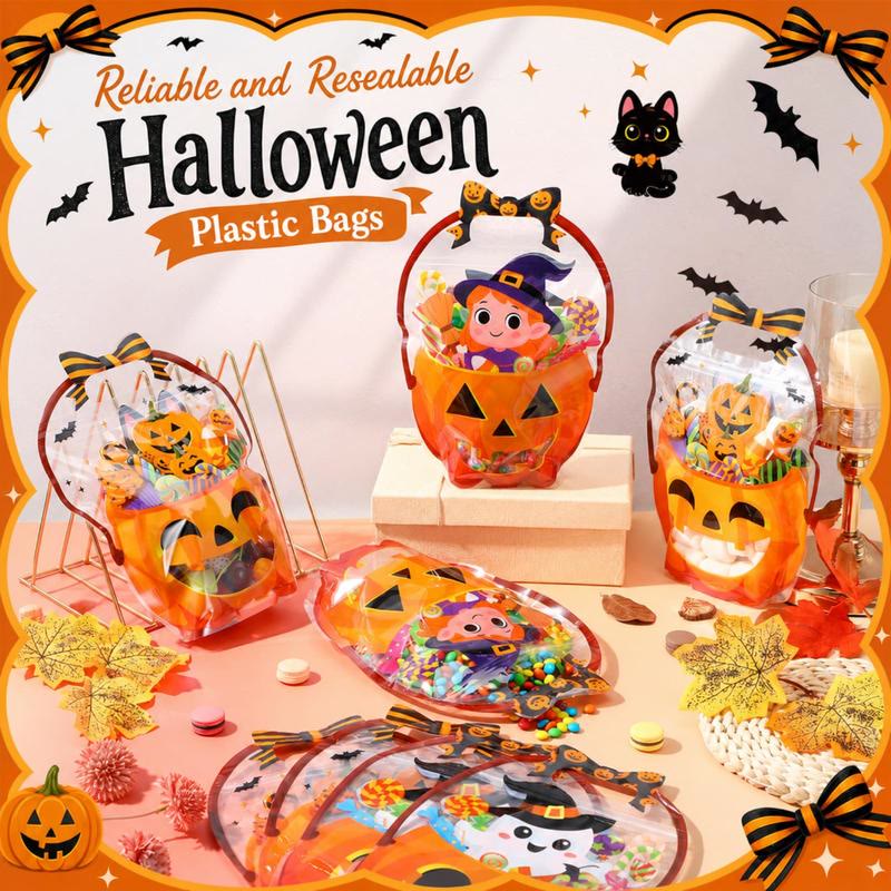 Halloween Goodie Bags Plastic Candy Bag Trick or Treat Bags - image 5