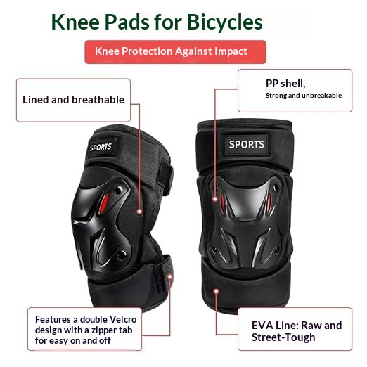 Sports Knee Pads - Duty Protective Gear for Cycling, Skateboarding & Outdoor Activities - image 4