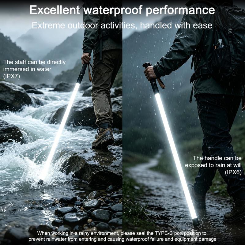 Laser Saber Style Trekking Poles - Built-in LED Light Strip Hiking Sticks - image 8