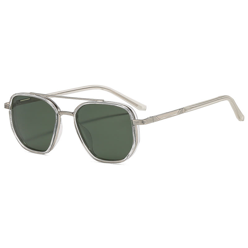 Fashion Vacation Double Bridge Sunglasses - Army Green - one size - image 6