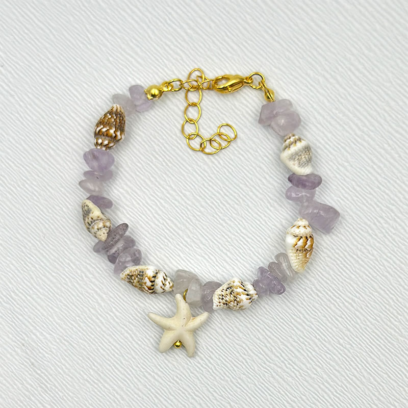 Beach Shell And Starfish Handmade Bracelet - 30 - 15-20cm - image 37