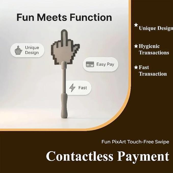 Art Vertical Middle Finger Contactless Payment Stick, 3D Printed Tap to Pay Wand - image 7
