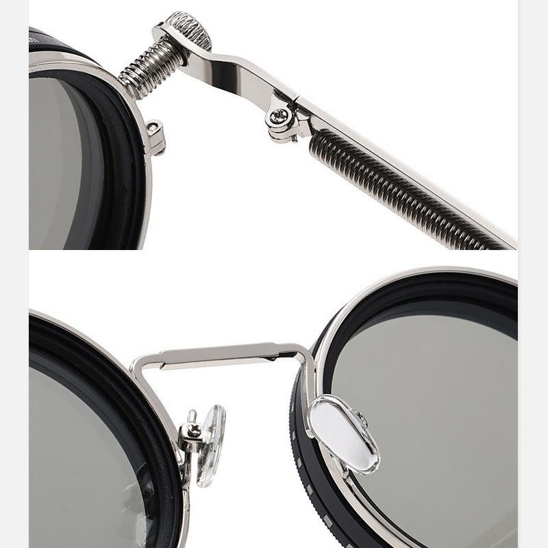 Polarized Round Sunglasses ND9 Adjustable Dimming Sun Glasses - image 3