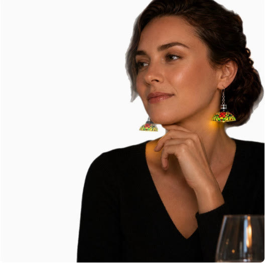 Mini Chandelier Light Earrings – Vintage Lampshade Style Dangle Earrings for Women - image 5