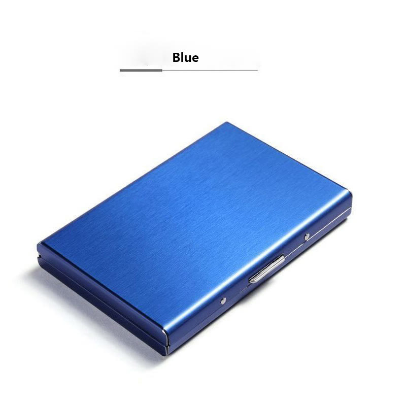 RFID Blocking Stainless Steel Card Holder, Slim Portable Anti‑Theft Metal Credit Card Cas - Blue - 🔥BUY 2($19.99 Each) - image 10