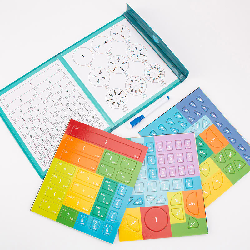 Magnetic Fraction Math Learning Book, Colorful Educational Puzzle Toy - image 8