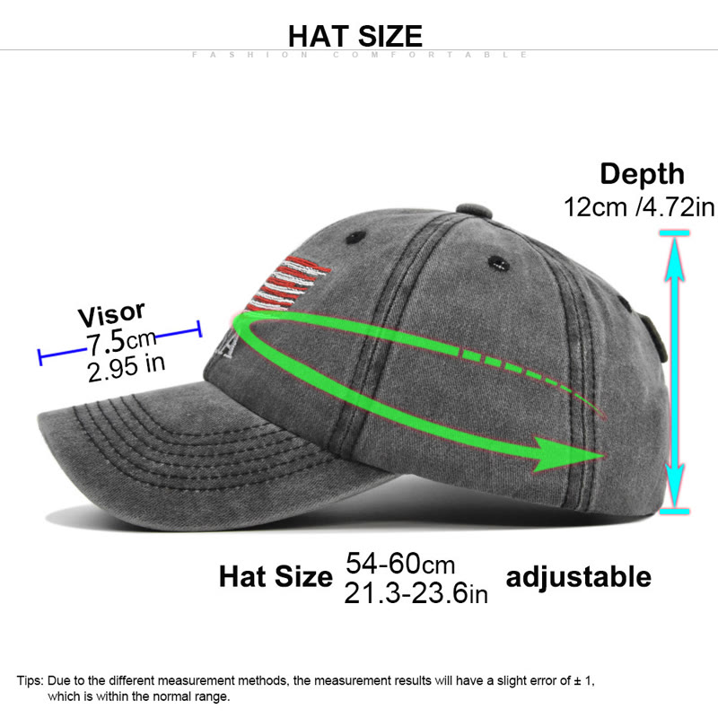 Unisex Independence Day Distressed Embroidered American Flag Baseball Cap - image 10