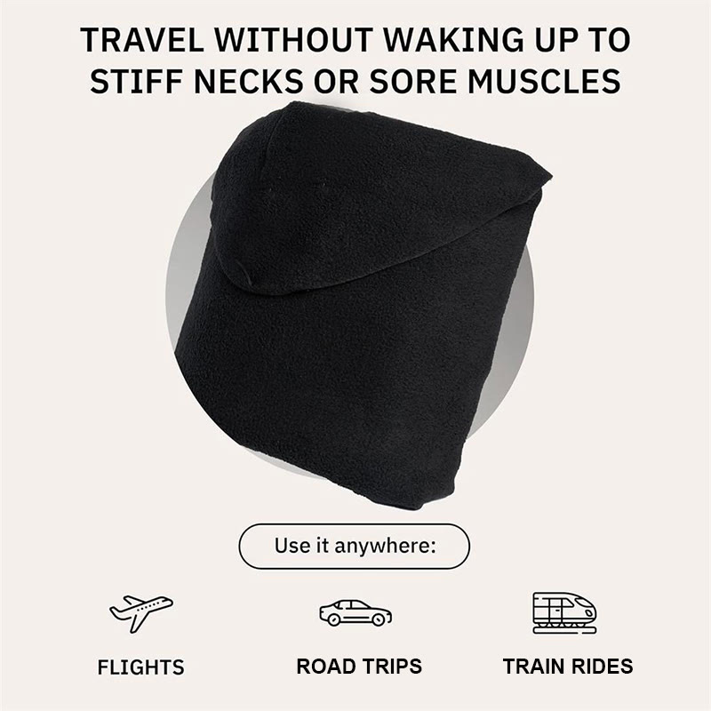 Soft Travel Neck Pillow, Portable Head Support for Office Naps & Trips - image 4