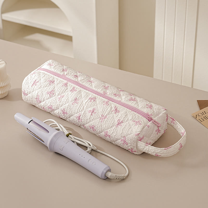 Quilted Multi‑Purpose Storage Bag, Portable Zipper Cosmetic Makeup Pouch with Handle - E - image 11