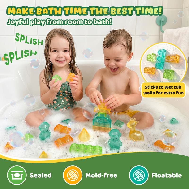 Jelly Blocks, Squishy Multi-color Stacking Building Blocks Toy - image 5
