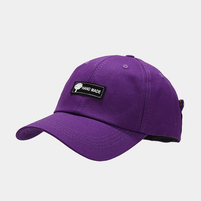 Men's Korean-Style Pilot Baseball Cap-Curved Visor, Casual Style, Accessories Adults backtoschool - Purple - image 15