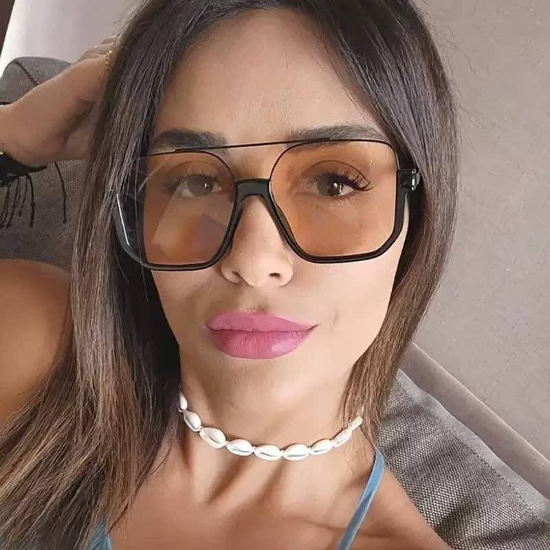 Spykay™ SG60691 Unisex Double Bridges Square Frame Semi-Rimless Sunglasses - image 4