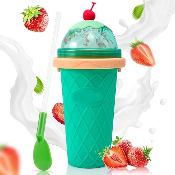 Slushy Cup Slushie Cup,Quick Frozen Magic Cup, Smoothie Cups with Lids and Straws - image 9