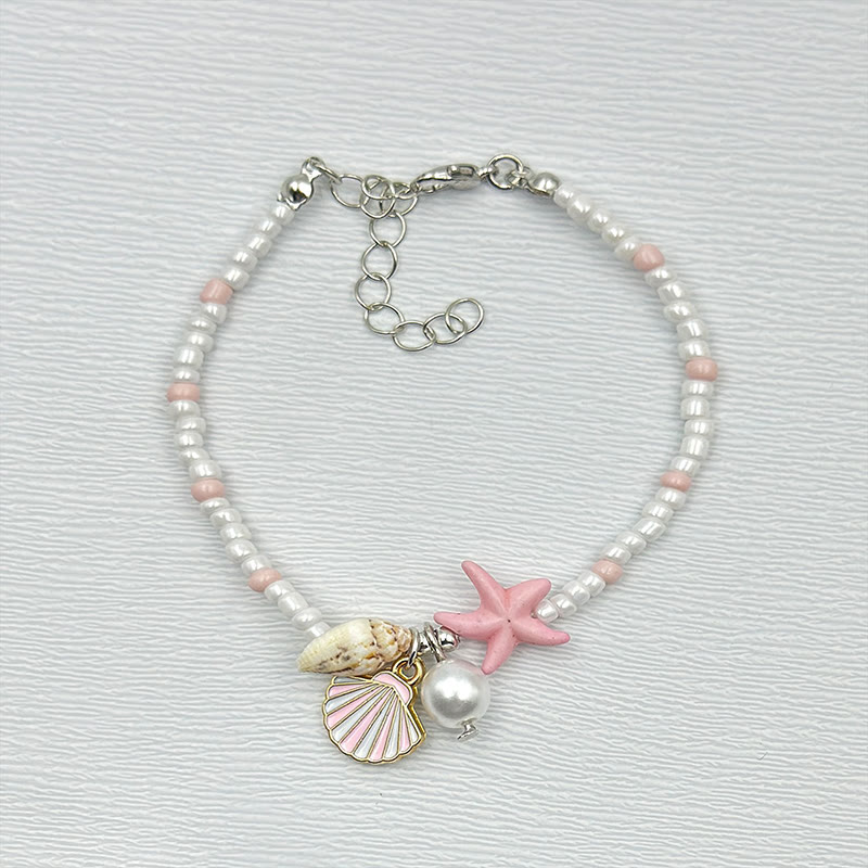 Beach Shell And Starfish Handmade Bracelet - 35 - 15-20cm - image 42