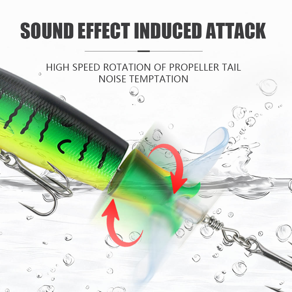 5PCS Topwater Propeller Tail Swimbait Lures, Hard Jointed Realistic Fish Baits  - image 5