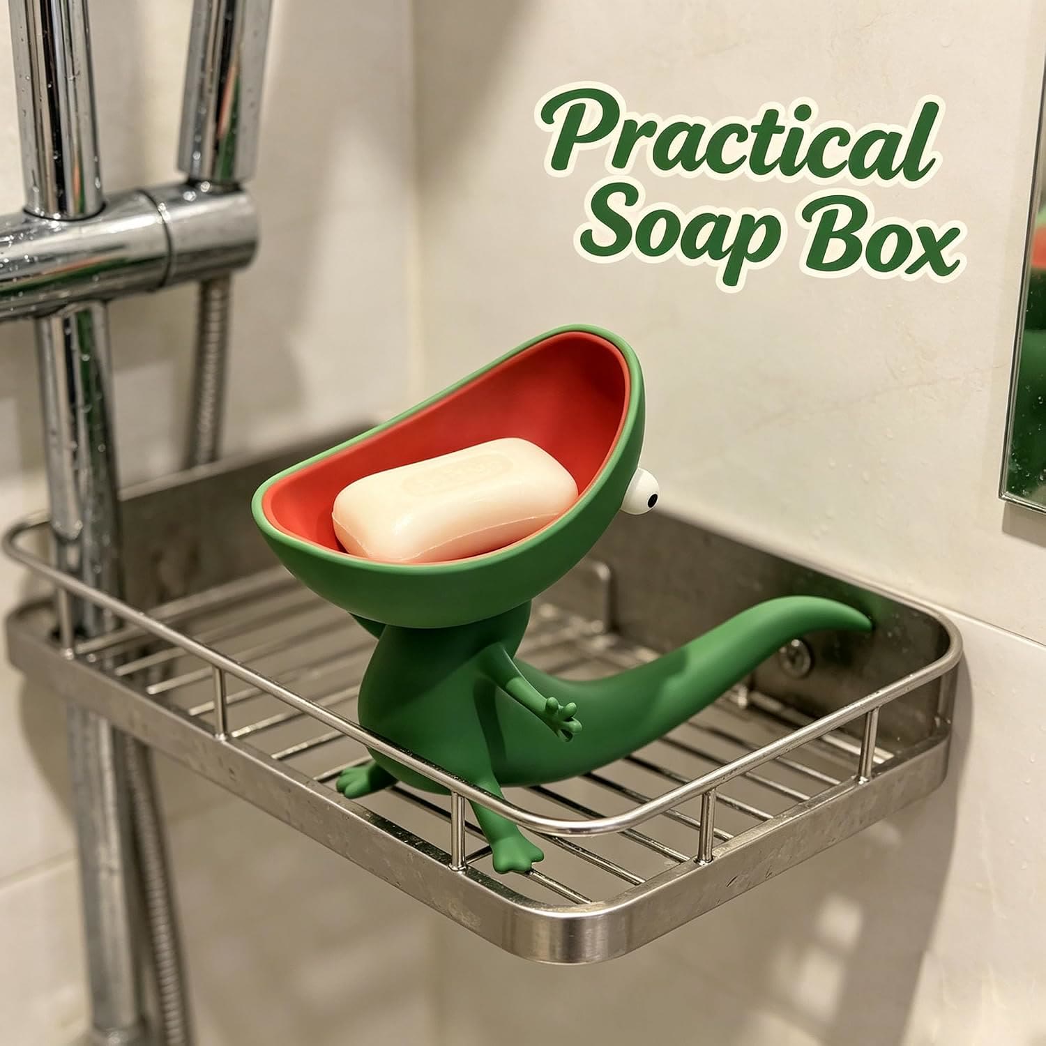 Cute multi-functional lizard stand, monster mouth storage box, soap box - image 4