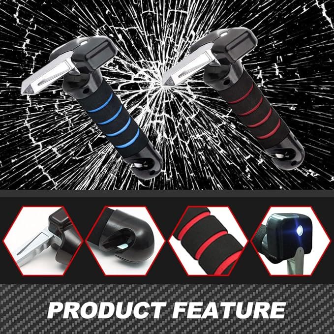 Portable Car Door Assist Handle for Elderly - Auto Support Grab Bar with Emergency Hammer - image 4