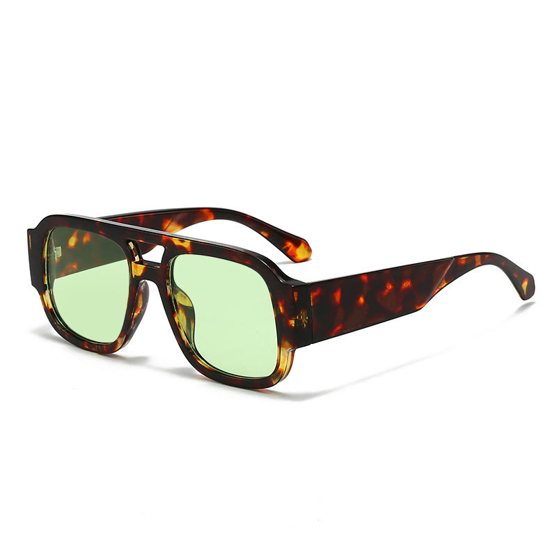 Fashion Personality Uv Protection Sunglasses - Tortoiseshell+Green - one size - image 9
