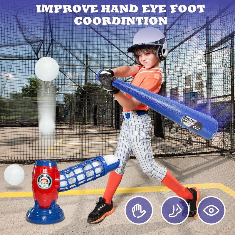 Kids Electronic Baseball Pitching Machine - Auth Pitching Machine with 5 Plastic Baseballs Included - image 6