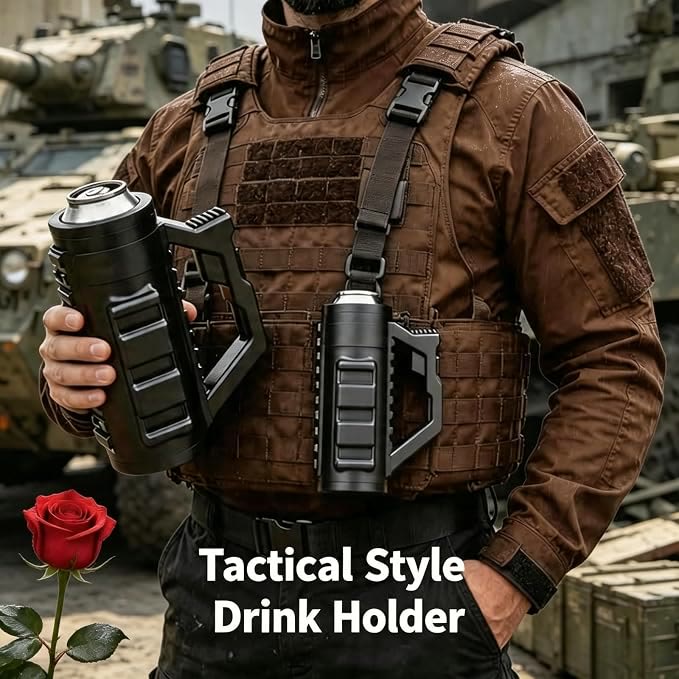 Tactical Assault Beer Holder, Double Tactical Reload Can Holder, Universal 12 Oz Can Cooler - image 4