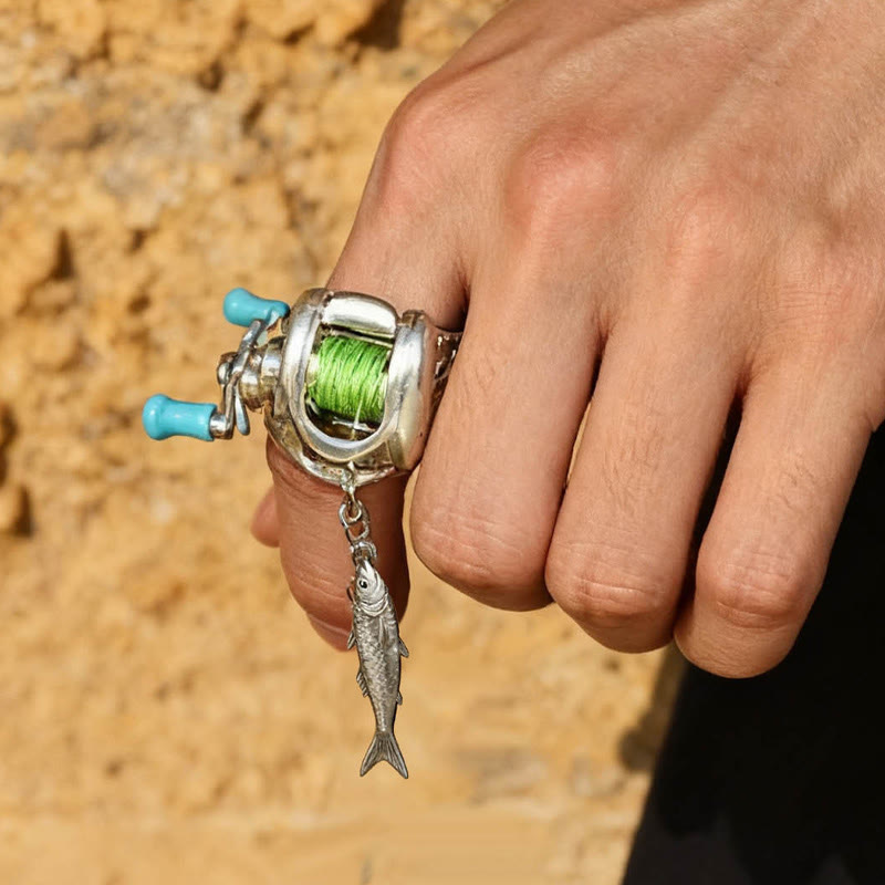 Funny Mini Fishing Reel Ring & Necklace - image 4