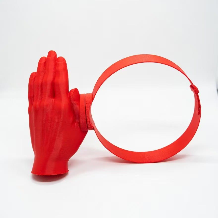 2026 Funny Palm-shaped Sun Hat Empty Top Hat Sun Visor Cap Summer Outdoor Sport - Red - image 10