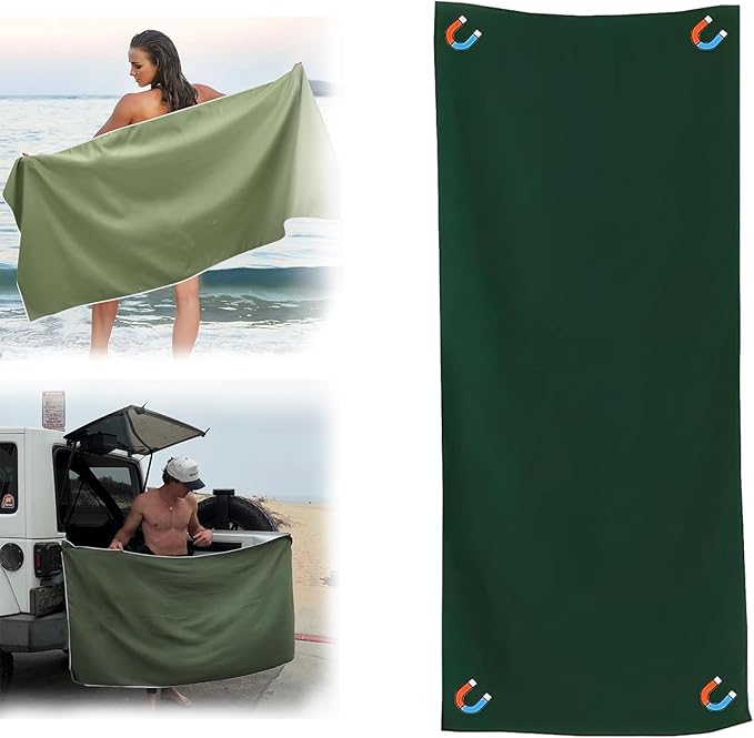 Outdoor Quick Dry Magnetic Bath Towel, Oversized Microfiber Beach Towel With Magnetic Seal - image 1