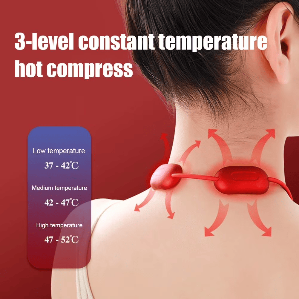 Heat Neck Massager 4 Dual Pulse Modes USB Rechargeable Deep Pain Relief - image 5