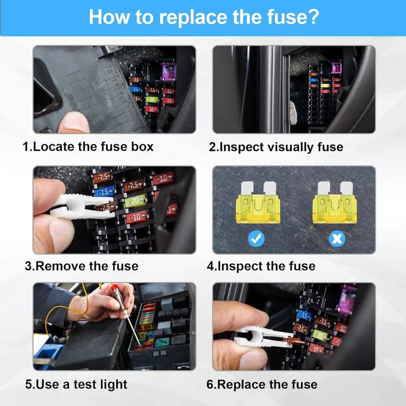 306PCS&Car Blade Fuse Assortment Set withAssorted Car Blade - image 9