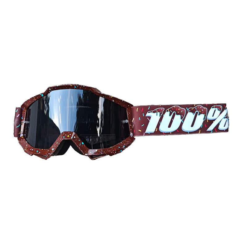 Spykay™ SG61024 100% donut Windproof Ski Goggles Motorcycle Goggles for Men Women  - Brown/Clear - image 11
