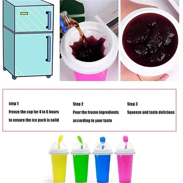 Slushy Cup Slushie Cup，Quick Frozen Slushy Maker Cup with Lid, Straw & Spoon - image 9