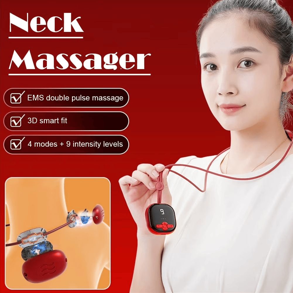 Heat Neck Massager 4 Dual Pulse Modes USB Rechargeable Deep Pain Relief - image 7