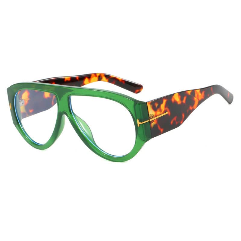 Spykay™ EG60664 'T' Design Toad Frame Aviator Eyeglasses - Green/Leopard Print - image 16