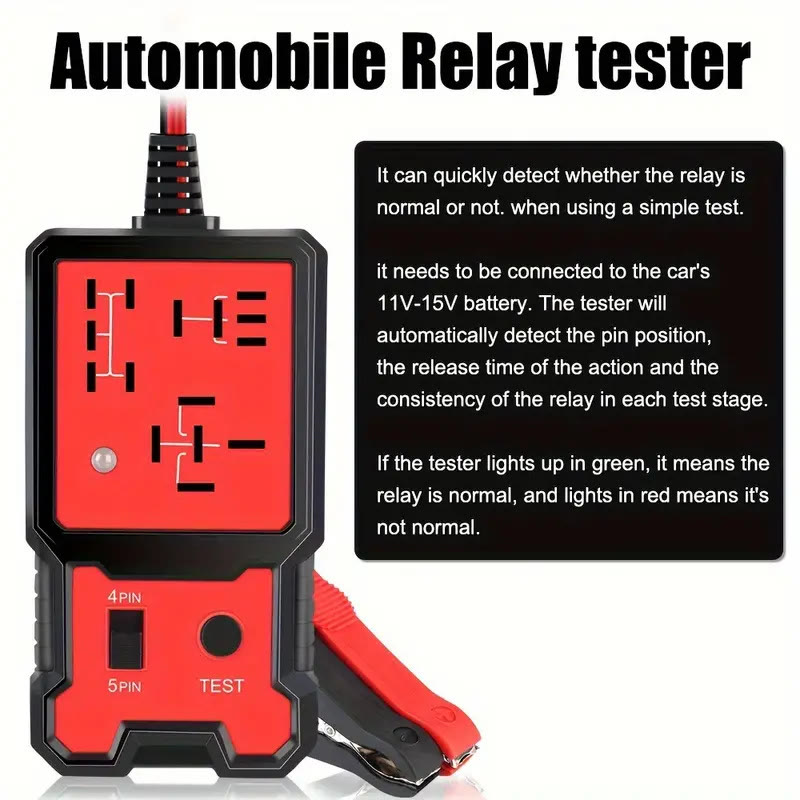 Automotive Relay Tester Tool for summer, 12V/24V Car Relay Tester - image 5
