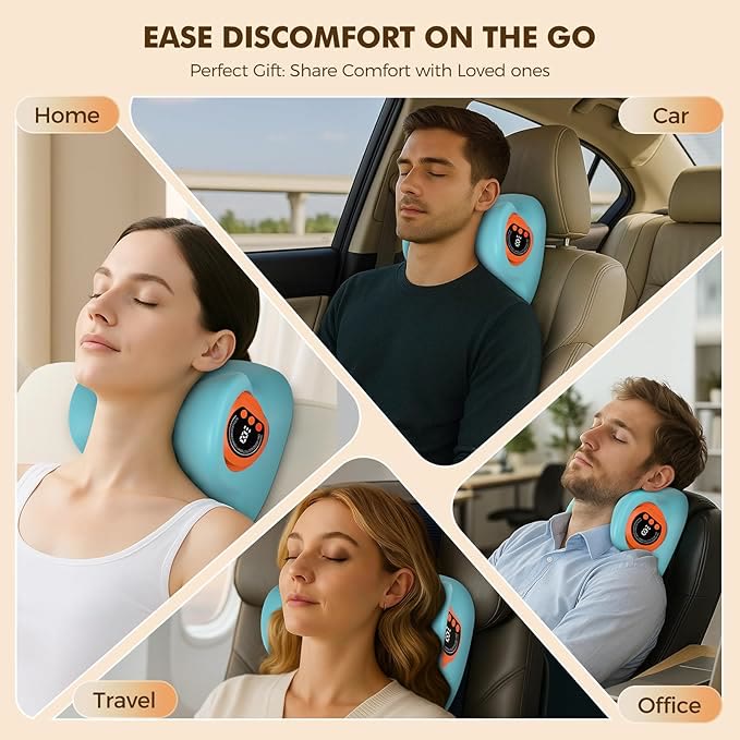 Neck Massager 2026 New Upgrade 3 in 1 Portable Massager with Heat &Comfortable Stretching - image 9