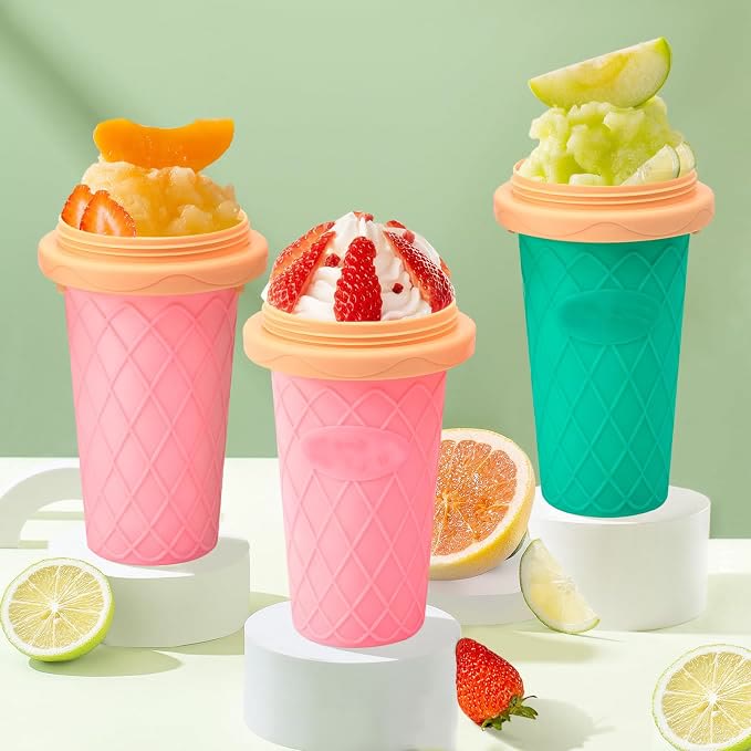 Slushy Cup Slushie Cup,Quick Frozen Magic Cup, Smoothie Cups with Lids and Straws - image 6