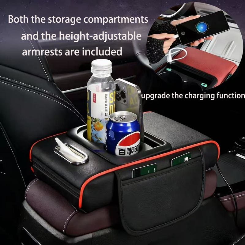 2026 New Model Car Armrest Box Height Riser - Nappa Leather & Memory Foam Car Accessories - image 3