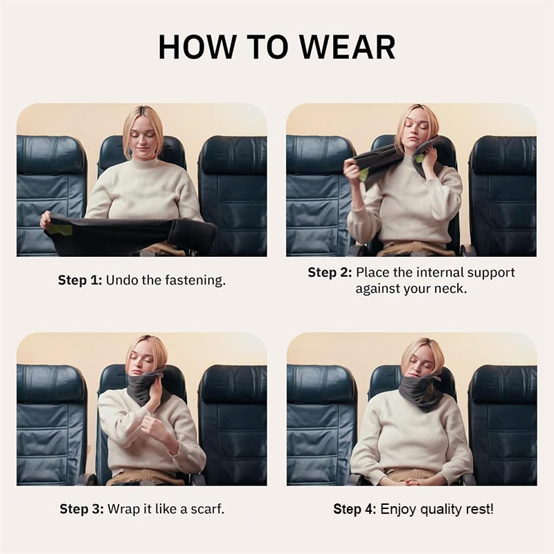 Soft Travel Neck Pillow, Portable Head Support for Office Naps & Trips - image 5