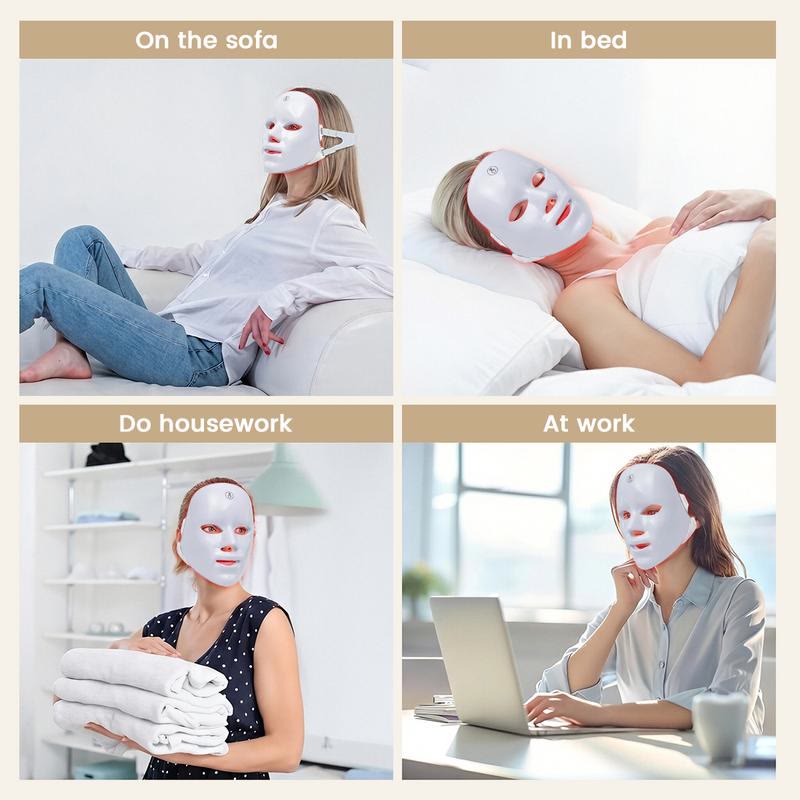 Red light therapy mask, 7-color LED photorejuvenation mask, daily care photorejuvenation - image 5