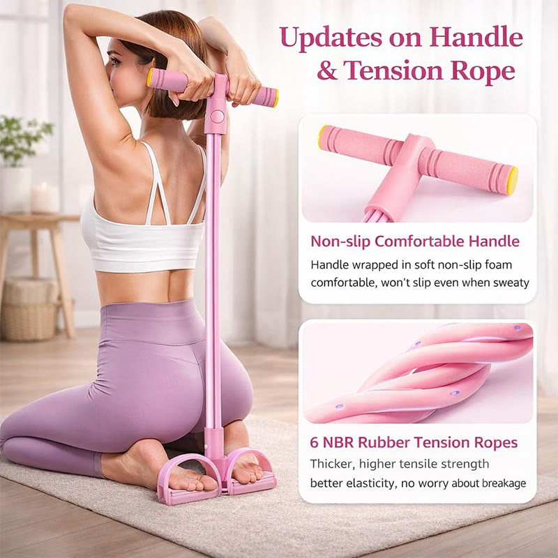 Pedal Resistance Bands With Handles, 6-tube Elastic Yoga Pedal Puller - image 6