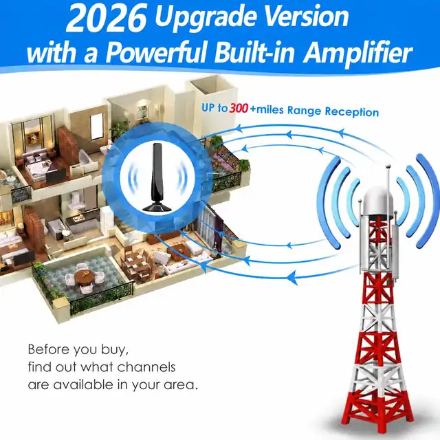 2026 updated digital TV antenna reception and amplifier